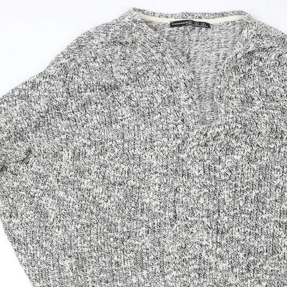 Atmosphere Womens Grey Herringbone  Cardigan Jumper Size S