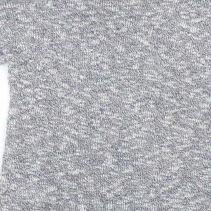 Brand and care label for Xside women’s blue geometric jumper, size L