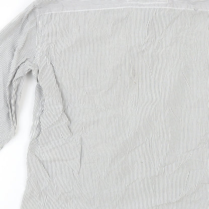 FNDM Mens Grey Striped   Button-Up Size S