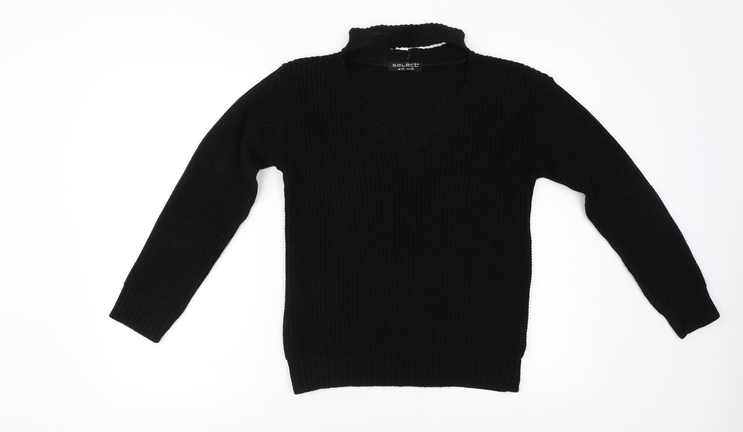 Select Womens Black   Pullover Jumper Size 10