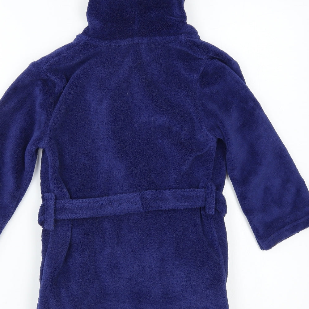 Preworn Boys Blue Solid   Robe Size 5-6 Years  - Lewis