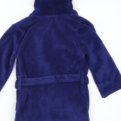 Preworn Boys Blue Solid   Robe Size 5-6 Years  - Lewis