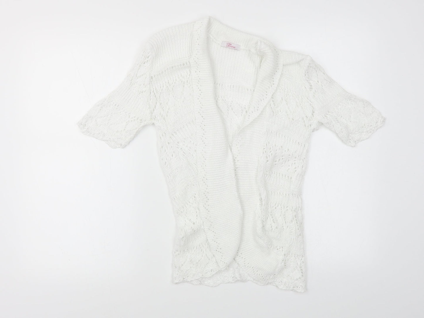 Bina Womens White   Cardigan Jumper Size 10