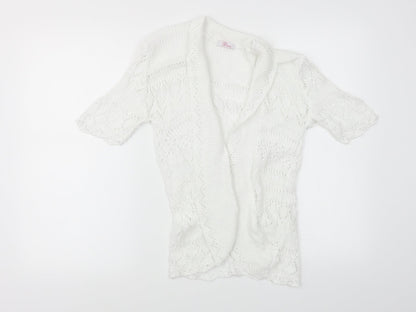 Bina Womens White   Cardigan Jumper Size 10