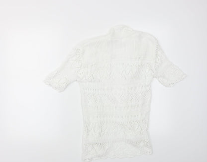 Bina Womens White   Cardigan Jumper Size 10