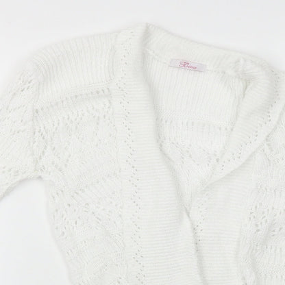 Bina Womens White   Cardigan Jumper Size 10
