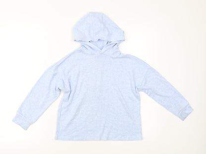M&S Girls Blue   Pullover Hoodie Size 8 Years