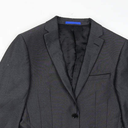 ONESIX5IVE5ive Womens Grey Herringbone  Jacket Blazer Size S