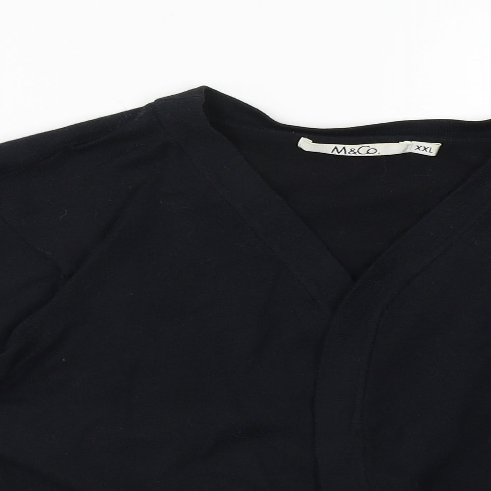 M&Co Womens Black   Cardigan Jumper Size XL