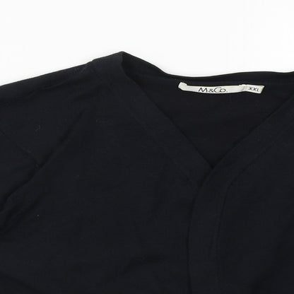 M&Co Womens Black   Cardigan Jumper Size XL