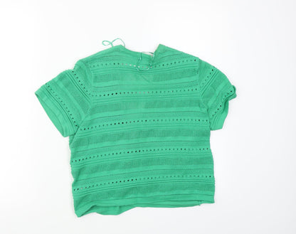 M&Co Womens Green   Cape Jumper Size 14