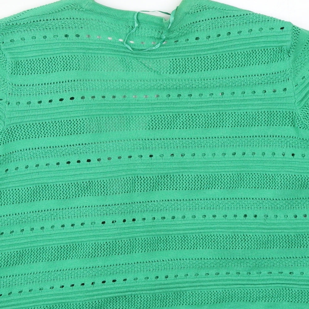M&Co Womens Green   Cape Jumper Size 14