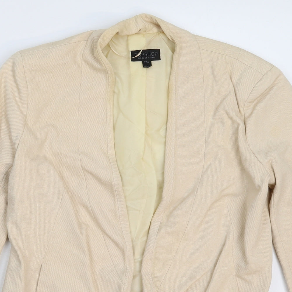 Topshop Womens Beige   Jacket Blazer Size 8