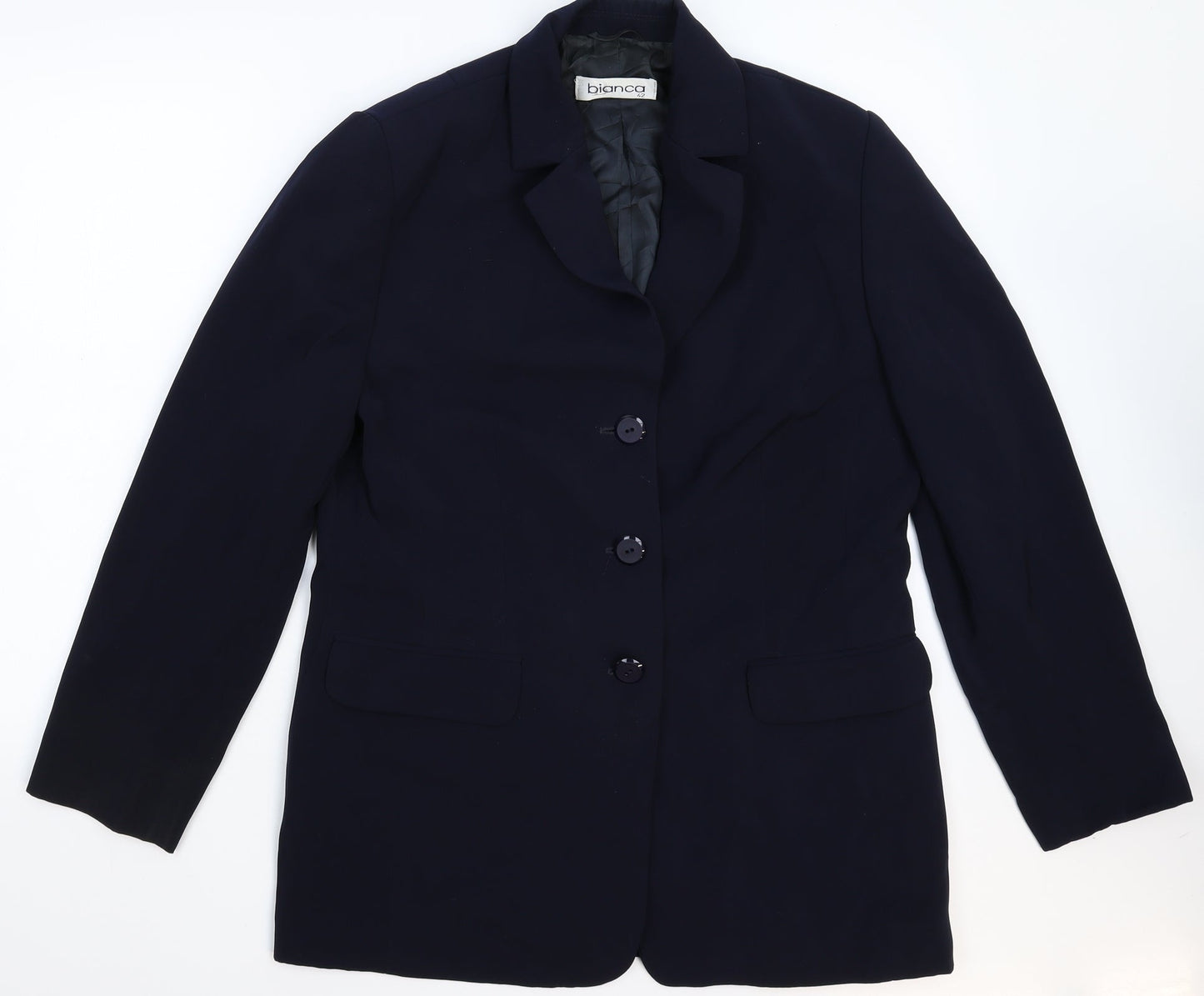 Bianca Womens Blue   Jacket Suit Jacket Size 14
