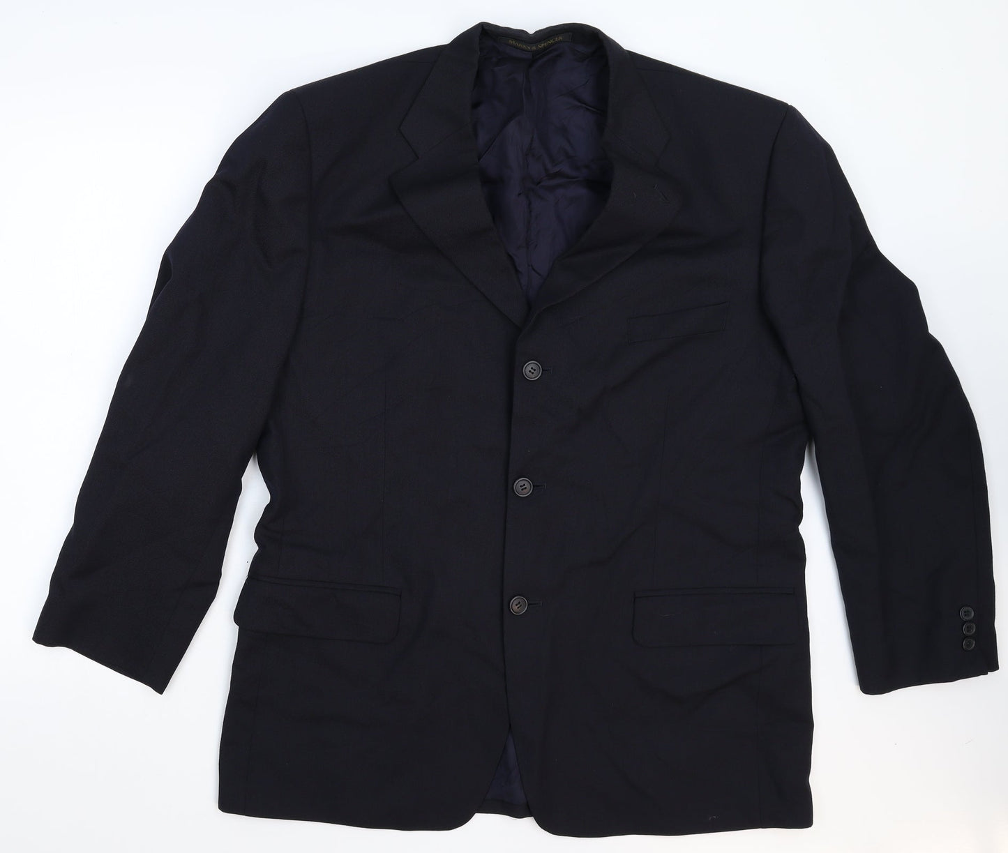Mens UK Size 44 Marks and Spencer Regular Blue Suit Jacket