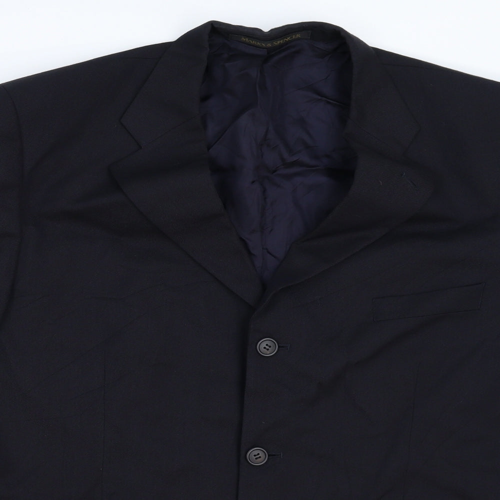 Mens UK Size 44 Marks and Spencer Regular Blue Suit Jacket
