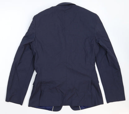 Mens UK Size 38 River Island Regular Blue Suit Jacket