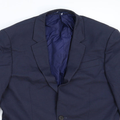 Mens UK Size 38 River Island Regular Blue Suit Jacket