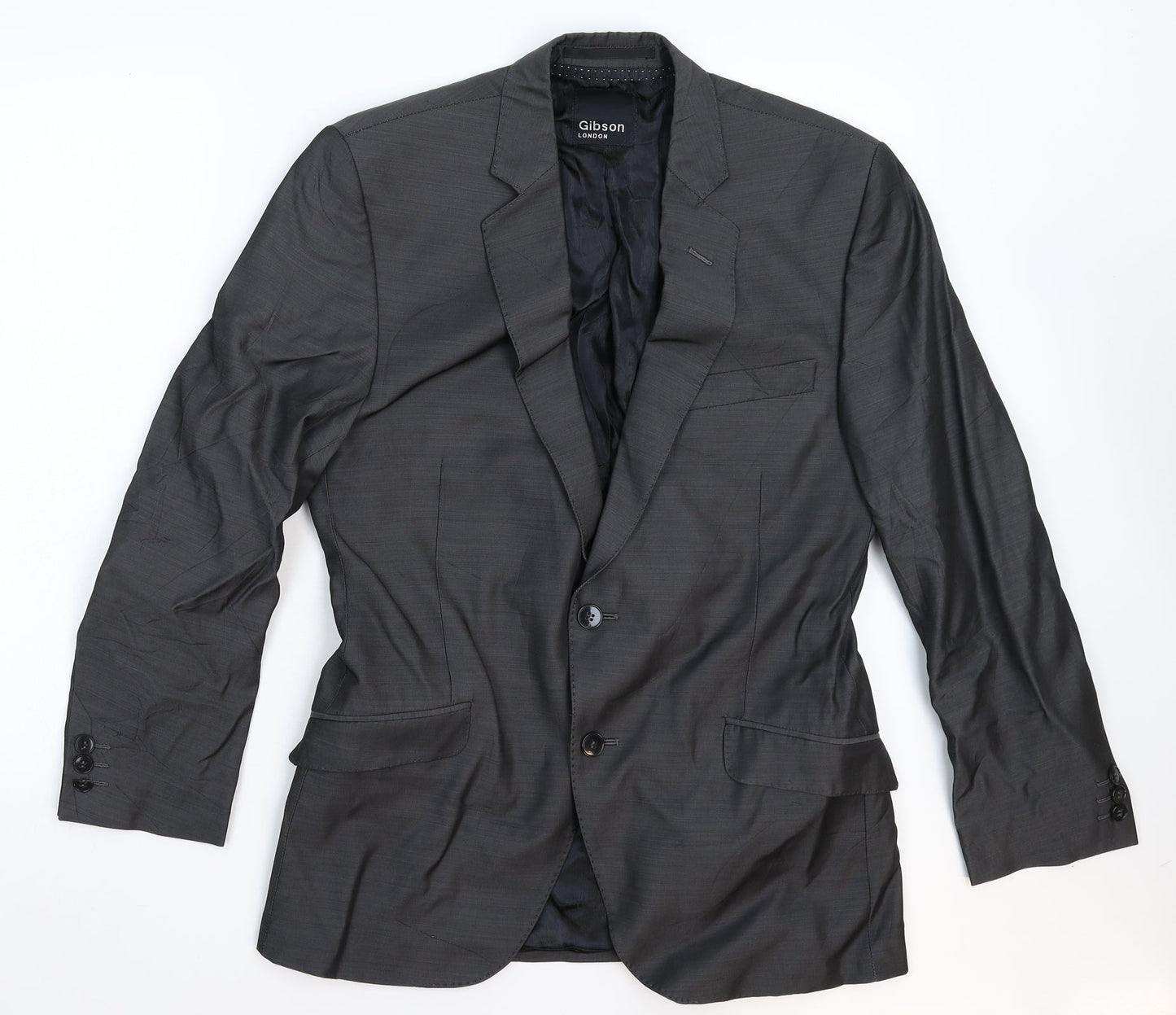 Mens UK Size 38 Gibson Regular Silver Suit Jacket