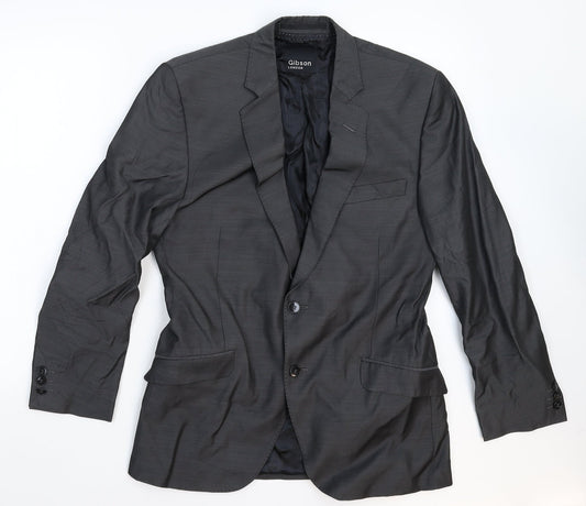 Mens UK Size 38 Gibson Regular Silver Suit Jacket