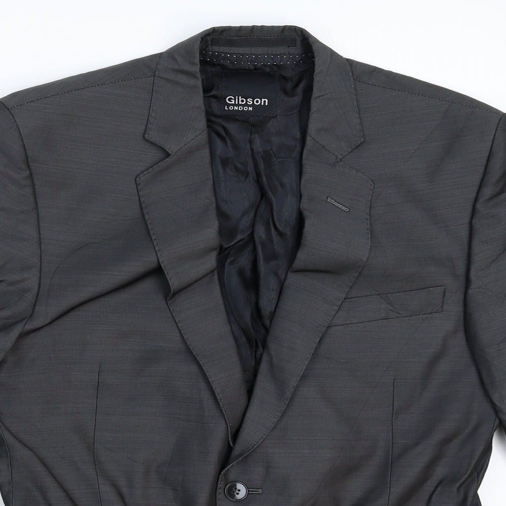 Mens UK Size 38 Gibson Regular Silver Suit Jacket