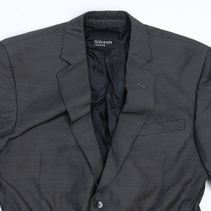 Mens UK Size 38 Gibson Regular Silver Suit Jacket