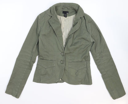H&M Womens Green   Jacket Blazer Size 10