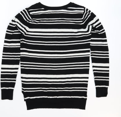 Peacocks Womens Multicoloured Striped Knit Pullover Jumper Size 8