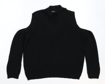 Select Womens Black  Knit Pullover Jumper Size 14