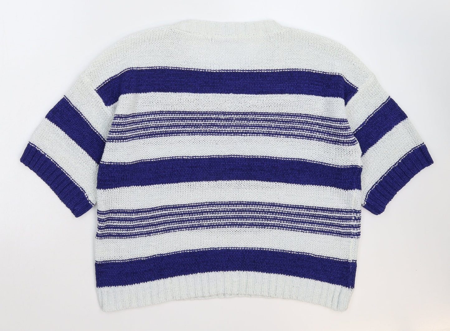 South Womens Multicoloured Striped Knit Pullover Jumper Size 14