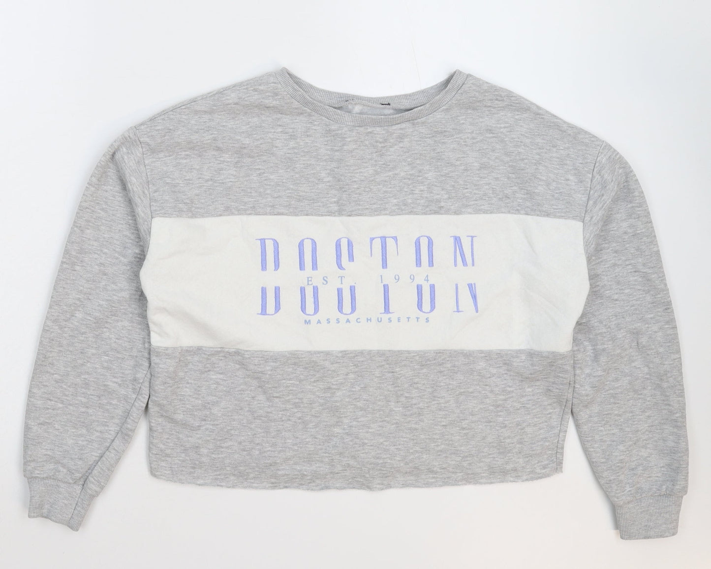 New Look Girls Grey   Pullover Sweatshirt Size 12-13 Years