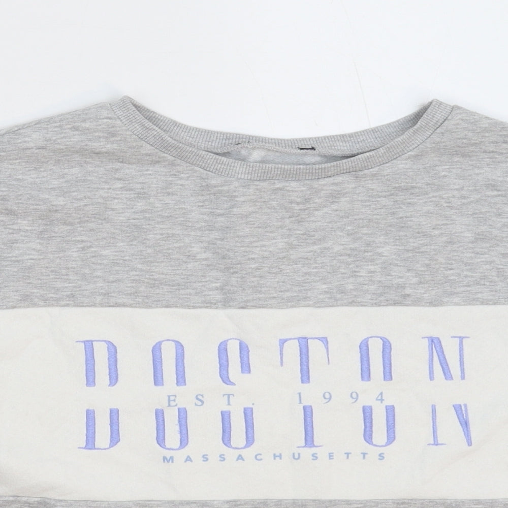 New Look Girls Grey   Pullover Sweatshirt Size 12-13 Years