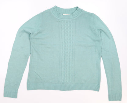 EWM Womens Green  Knit Pullover Jumper Size 12