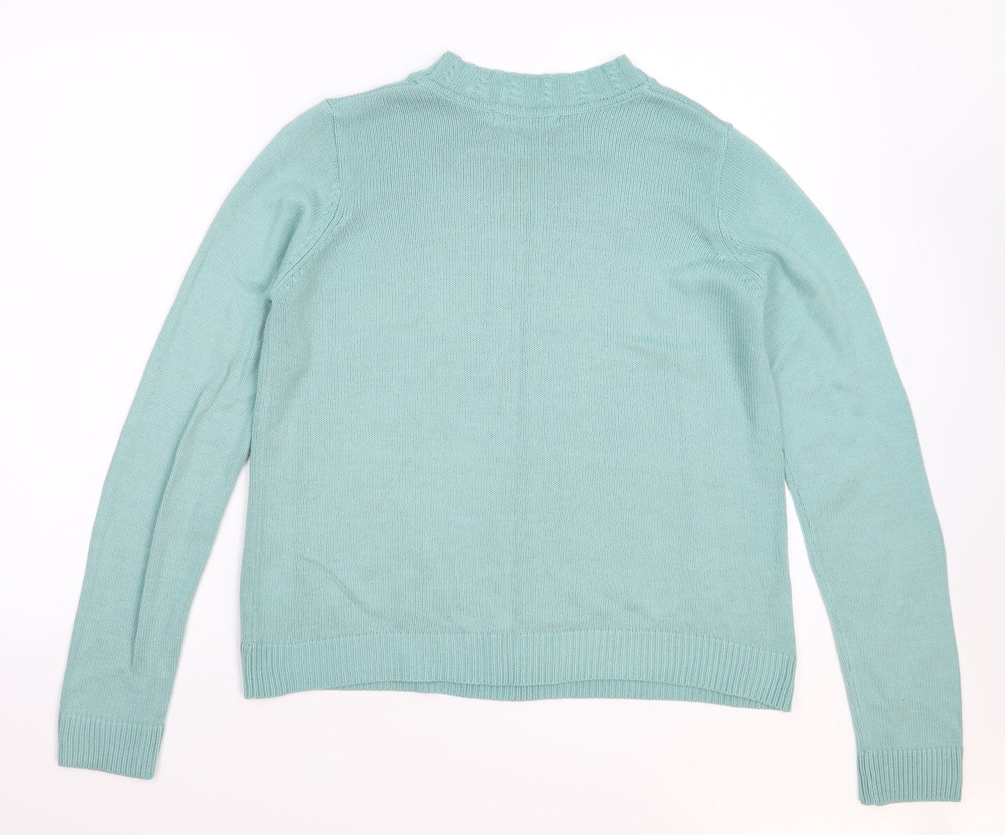 EWM Womens Green  Knit Pullover Jumper Size 12