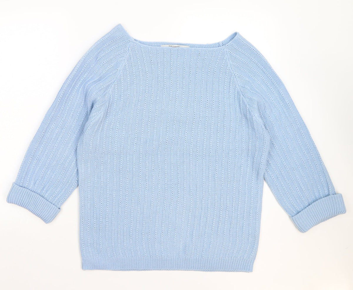 Additional front view of TRU women’s blue knit jumper, size L