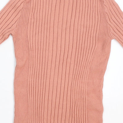 Brand and care label for Atmosphere women’s pink knit jumper, size UK 12