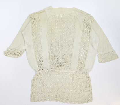 Preworn Womens Beige  Knit Pullover Jumper Size XL