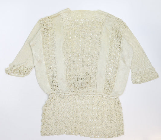 Preworn Womens Beige  Knit Pullover Jumper Size XL