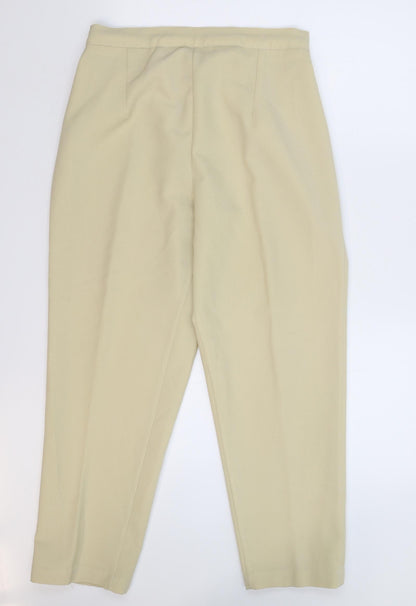 Womens UK Size 16 Preworn Regular Fit  Beige Trousers