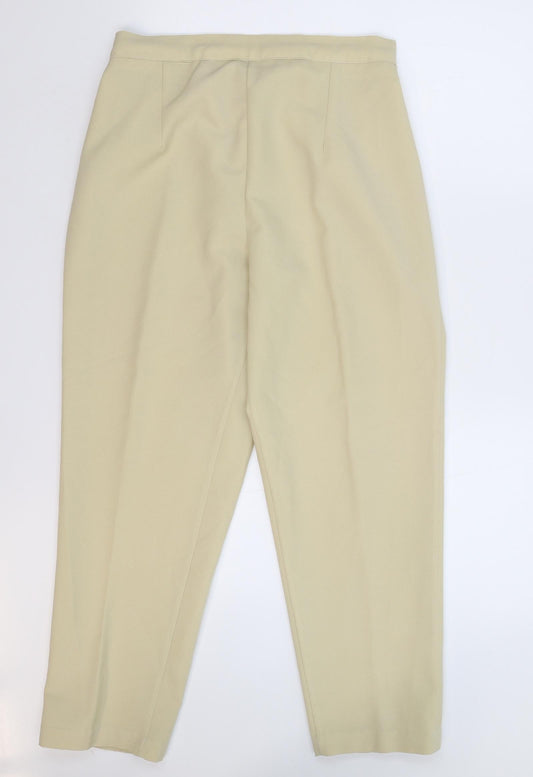 Womens UK Size 16 Preworn Regular Fit  Beige Trousers