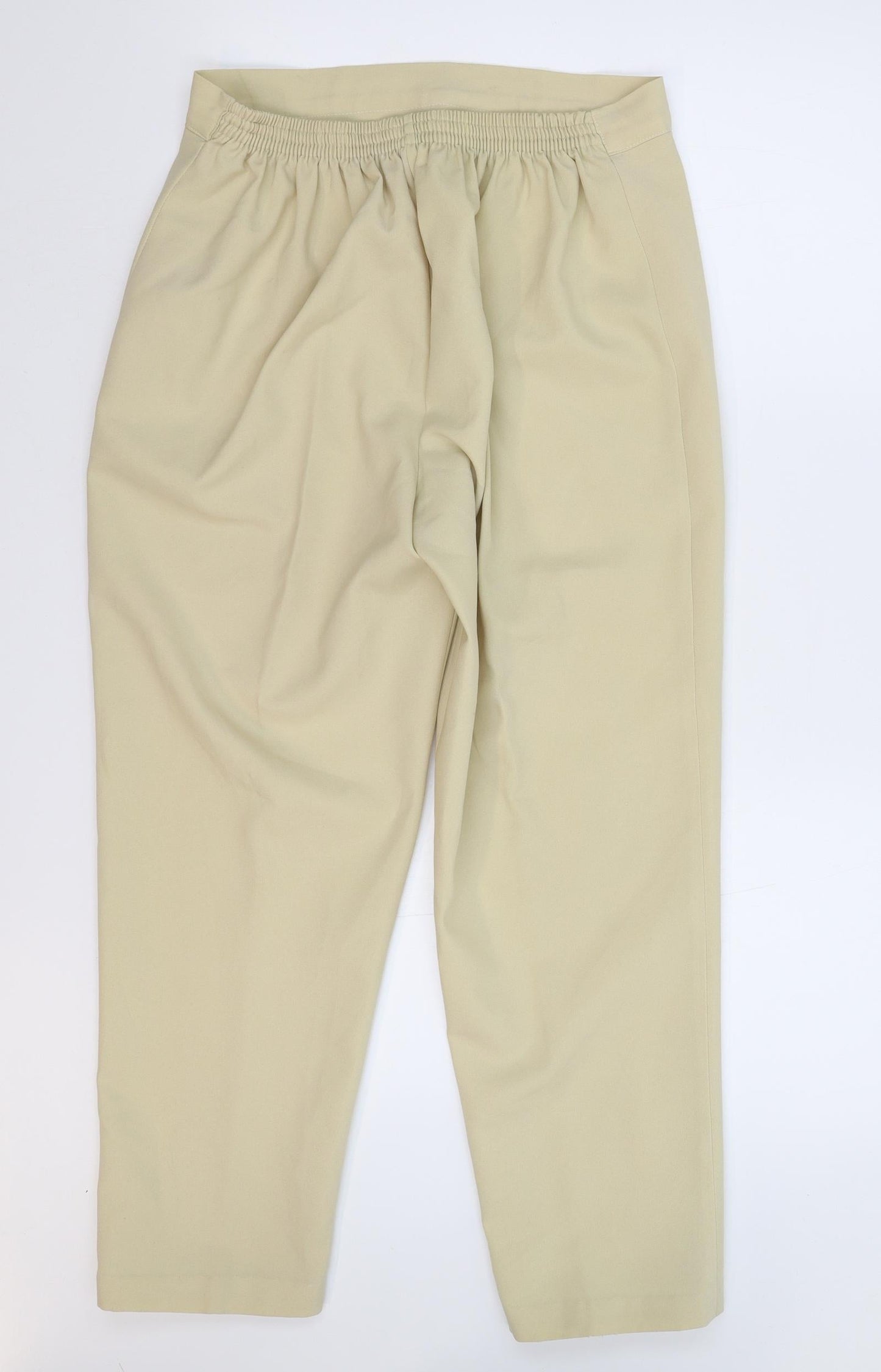 Womens UK Size 16 Preworn Regular Fit  Beige Trousers