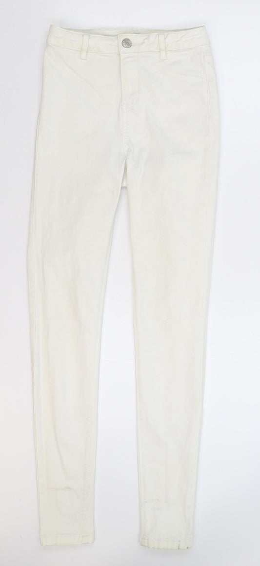 New Look Womens White  Denim Skinny Jeans Size 8 L31 in