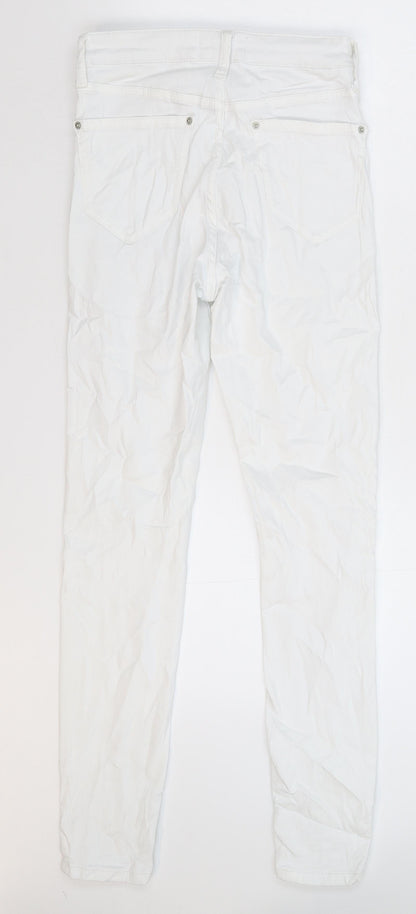 Miss Selfridge Womens White  Denim Skinny Jeans Size 8 L27 in