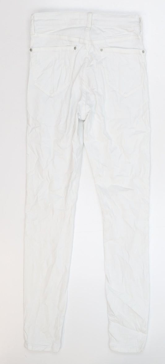 Miss Selfridge Womens White  Denim Skinny Jeans Size 8 L27 in