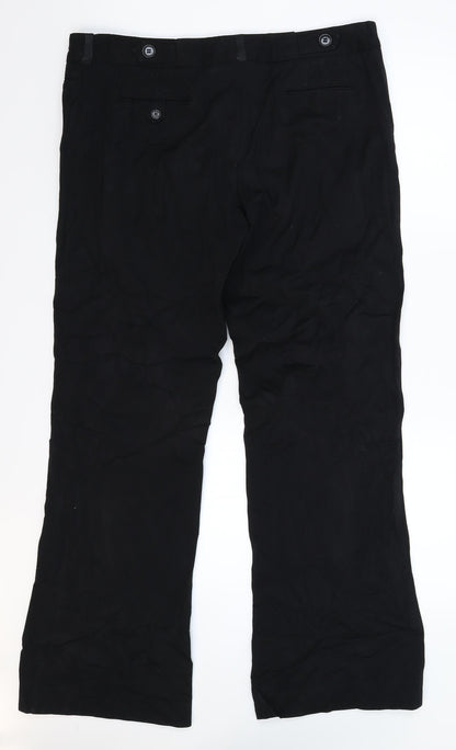Womens UK Size 16 Preworn Regular Fit  Black Trousers