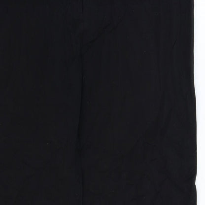 Womens UK Size 16 Preworn Regular Fit  Black Trousers