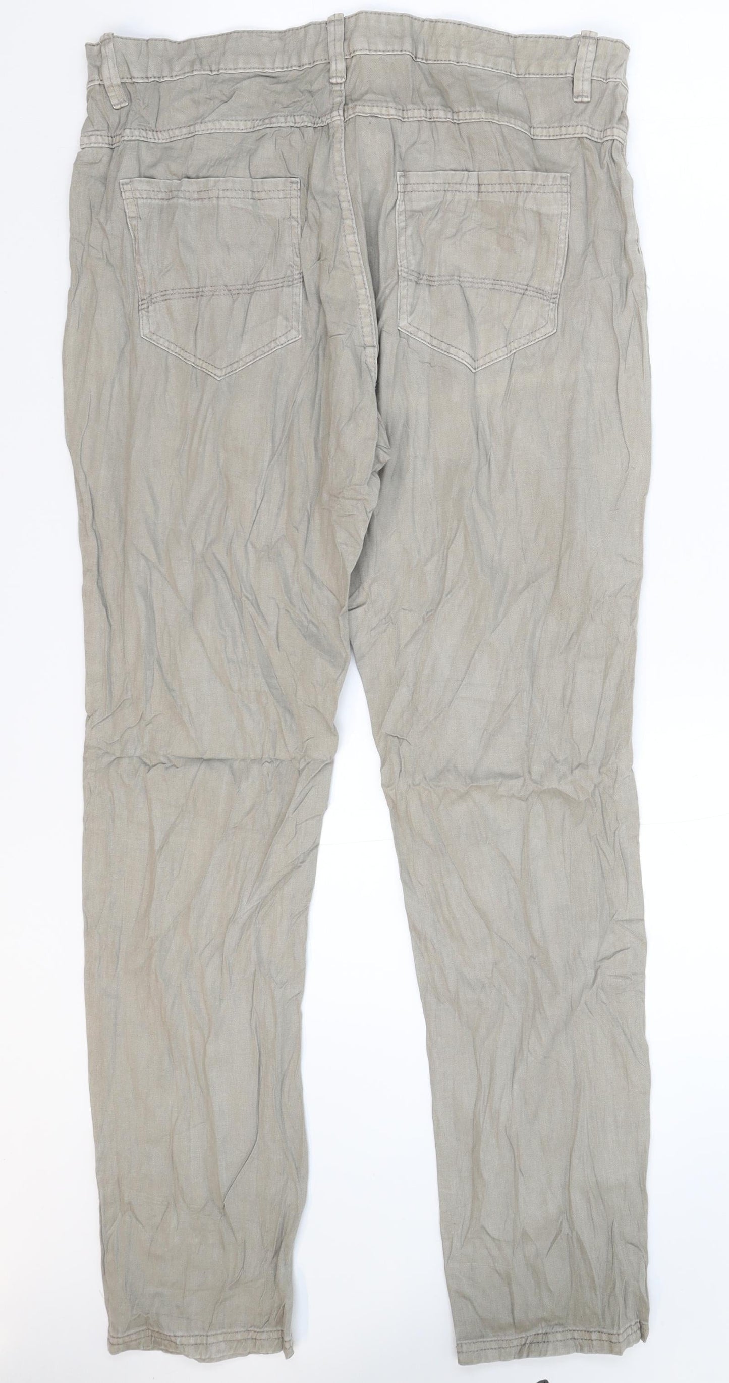 Womens UK Size 14 Up Fashion Slim Fit  Grey Trousers
