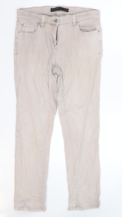 NEXT Womens Grey  Denim Skinny Jeans Size 12 L28 in