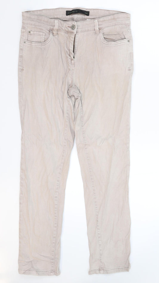 NEXT Womens Grey  Denim Skinny Jeans Size 12 L28 in