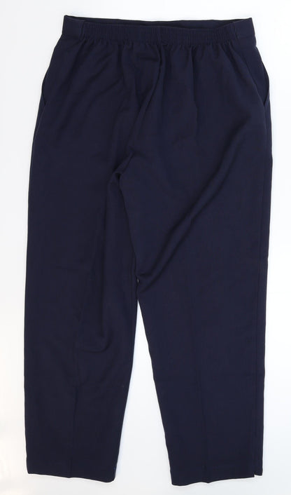 Womens UK Size 16 Preworn Regular Fit  Blue Trousers